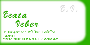 beata veber business card